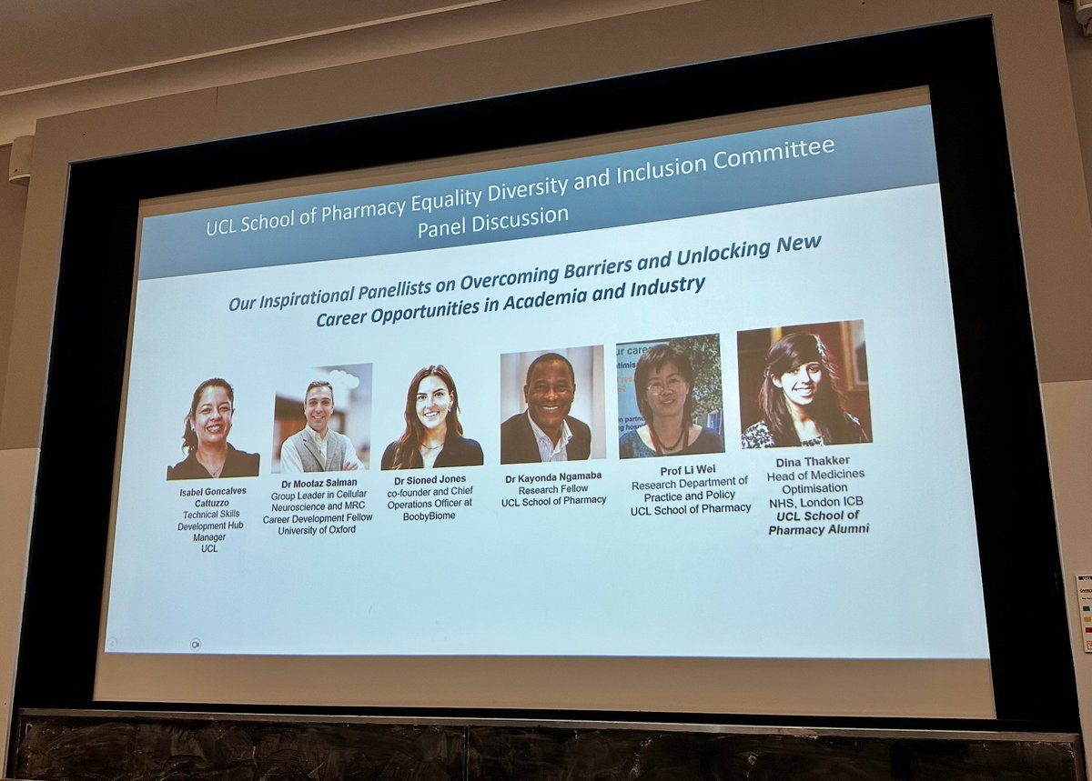 Mootaz Salman (@mootazsalman) on Twitter photo Great to join the panel at @UCLPharmacy’s EDI event on tackling barriers to career progression in academia. Inspiring to hear from fellow panelists and engage with such a thoughtful and diverse audience. Important conversations. 🧠👏
<a href="/OxfordDPAG/">Department of Physiology Anatomy & Genetics (DPAG)</a> <a href="/UKDRI/">UK Dementia Research Institute</a> <a href="/DPAGPostdoc/">DPAG Researcher’s Society</a>
#SalmanLab Great to join the panel at @UCLPharmacy’s EDI event on tackling barriers to career progression in academia. Inspiring to hear from fellow panelists and engage with such a thoughtful and diverse audience. Important conversations. 🧠👏
<a href="/OxfordDPAG/">Department of Physiology Anatomy & Genetics (DPAG)</a> <a href="/UKDRI/">UK Dementia Research Institute</a> <a href="/DPAGPostdoc/">DPAG Researcher’s Society</a>
#SalmanLab