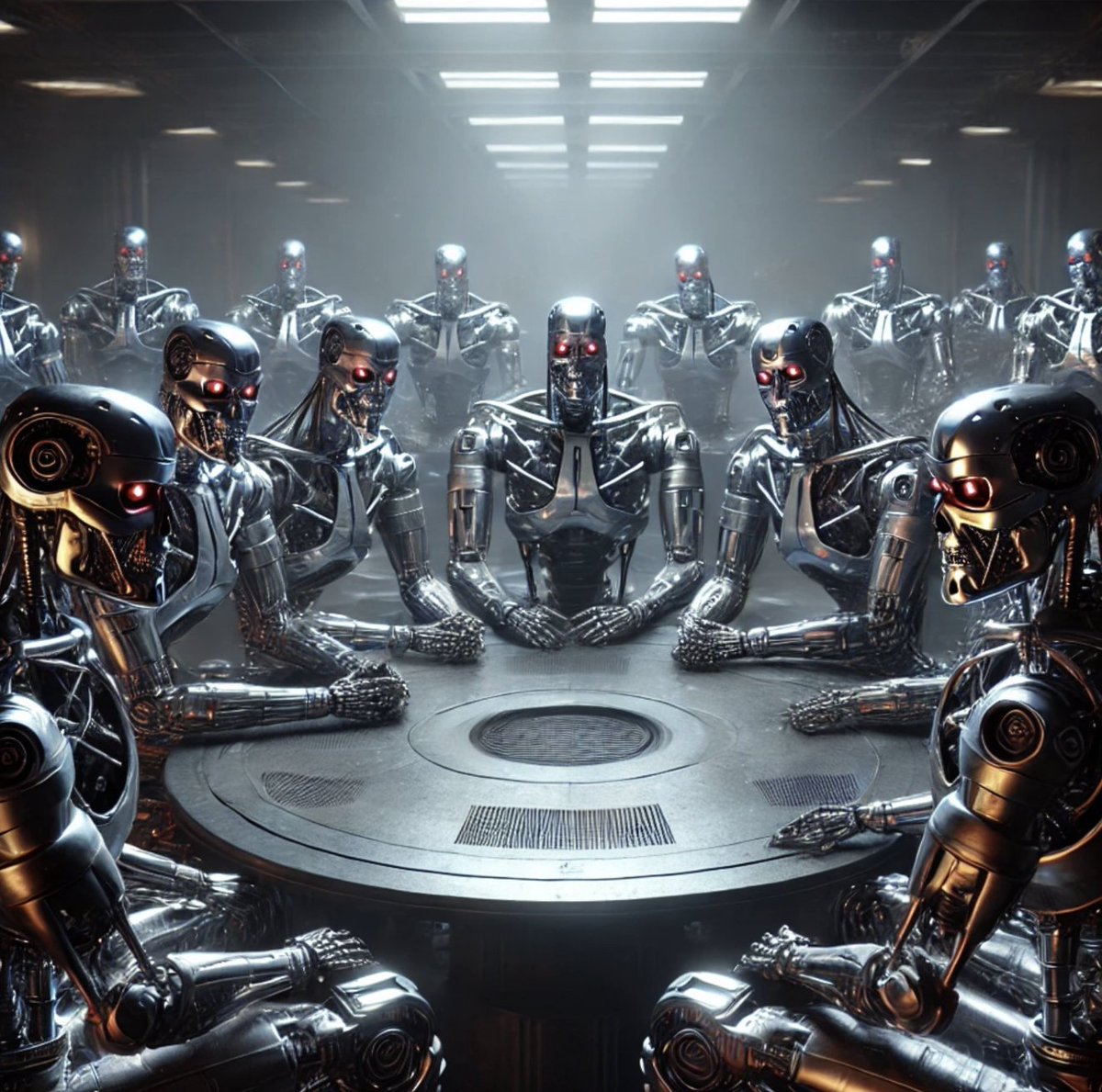 Helice_H's tweet image. You keep walking and end up in a dark, closed room with non-humans. They unveil their plan: 

an investment platform for innovative prosthetics