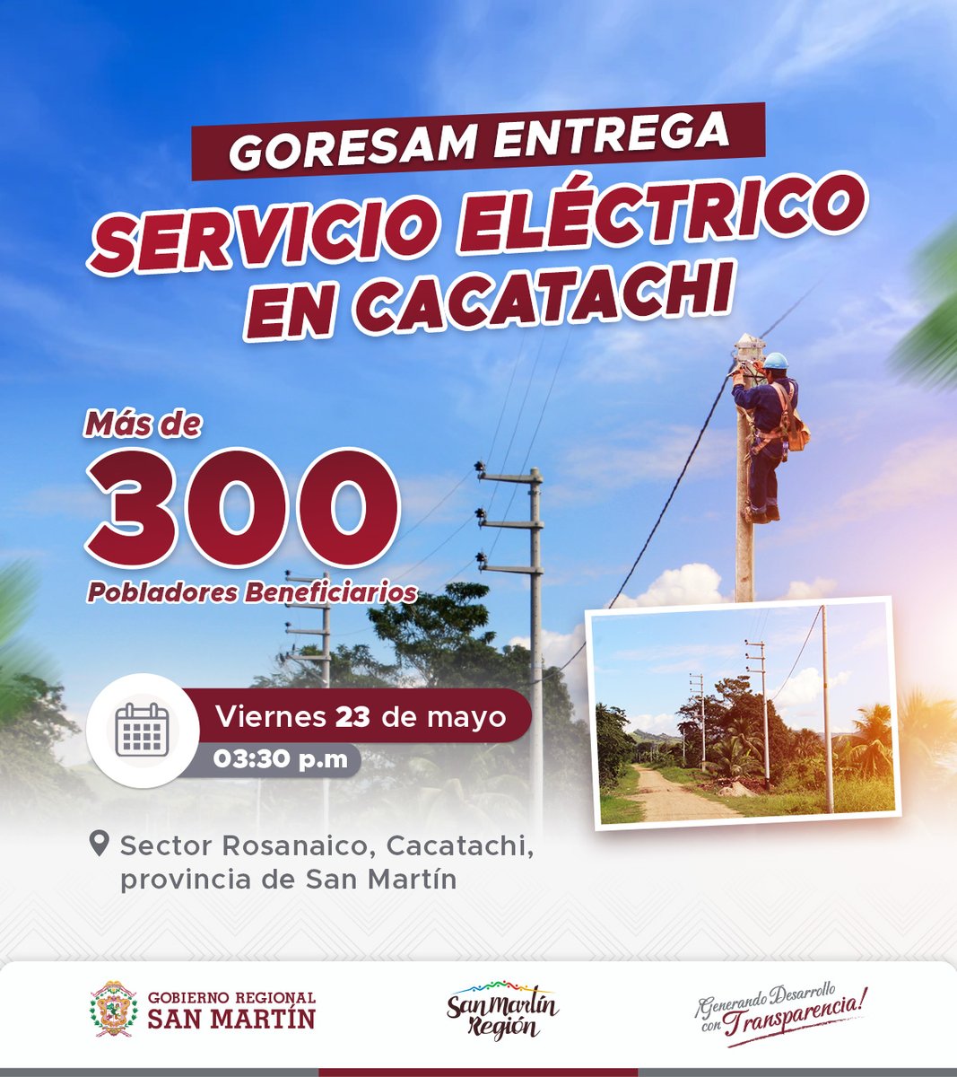 [ #ServicioElectrico ] ⚡️ 𝗚𝗼𝗿𝗲𝘀𝗮𝗺 𝗹𝗹𝗲𝘃𝗮 𝗲𝗻𝗲𝗿𝗴𝗶́𝗮 𝗮 𝗥𝗼𝘀𝗮𝗻𝗮𝗶𝗰𝗼