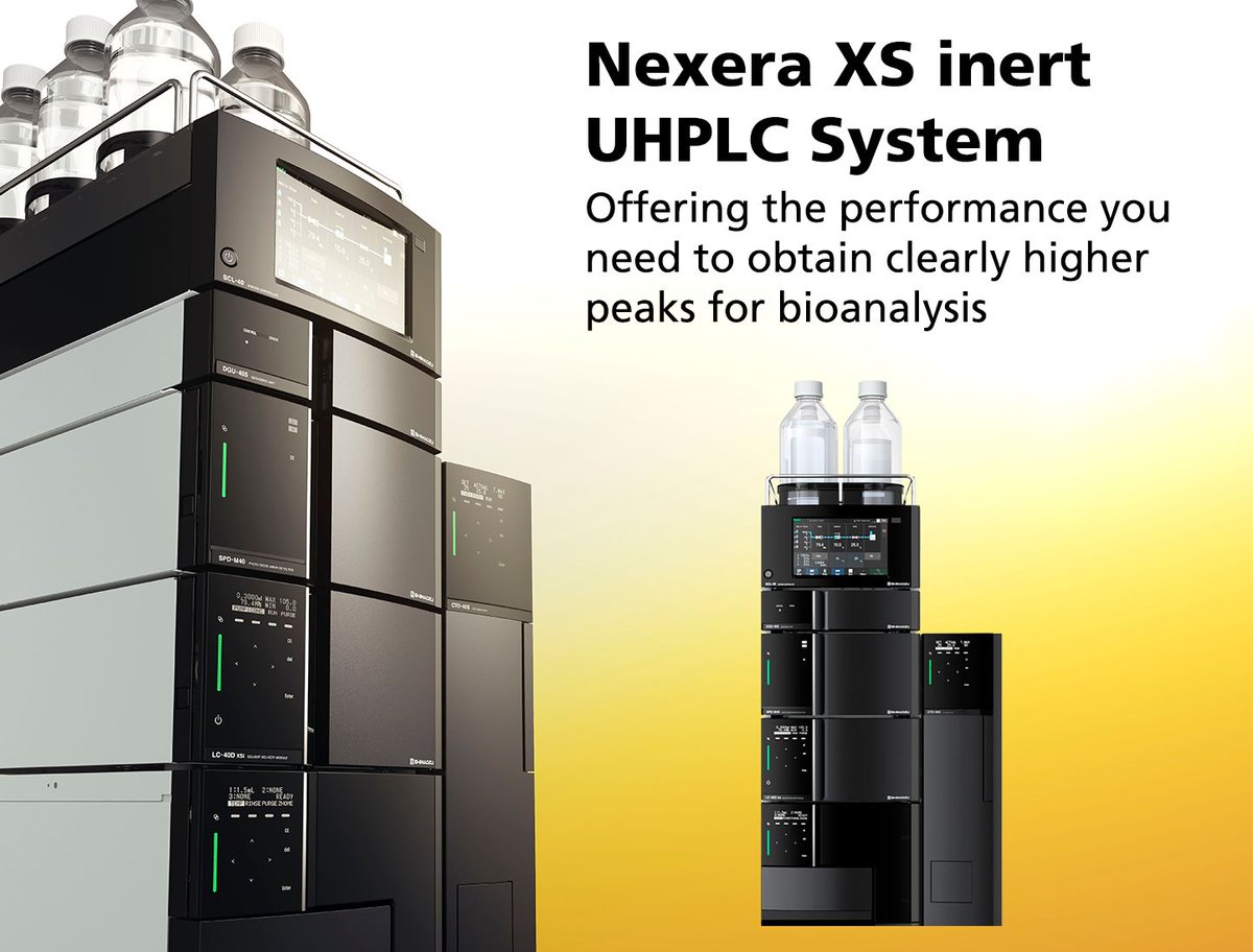 shimadzussi's tweet photo. The Nexera XS inert UHPLC eliminates adsorption issues in biomolecule analysis. No carryover, ghost peaks or peak tailing — just clean, sharp peaks. Learn more ➡️ https://t.co/MgXp2Dy0PB
#hplc #uhplc #biomolecules #bioanalysis #chromatography #shimadzu https://t.co/Vn5jABXC3p