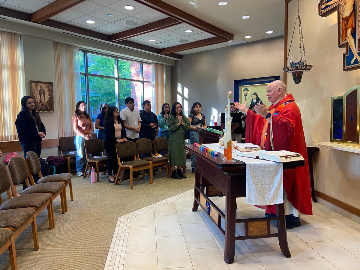 depaulccm's tweet photo. Thank you for a wonderful community night last week, followed by a beautiful mass in remembrance of Pope Francis and the celebration of our new Pope Leo XIV! 

Join us tomorrow for a Pope Day edition of Community Night! https://t.co/pFjJvIRZwr