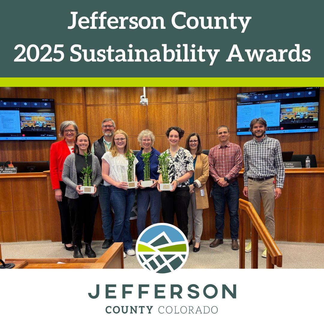 Congratulations to the Jeffco Sustainability Award Winners! 🌎♻️
The Sustainability Awards recognize outstanding residents in Jefferson County who are contributing positively to our community and the planet, playing a key role in turning the county’s Climate Action Plan into a