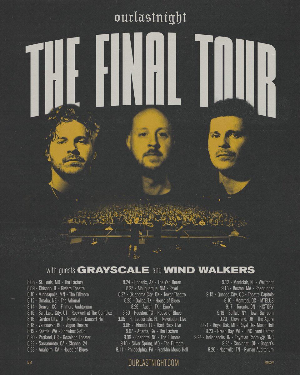 OLNband's tweet image. Please read ❤️ can’t wait to continue to make music for you all…. But touring is coming to an end