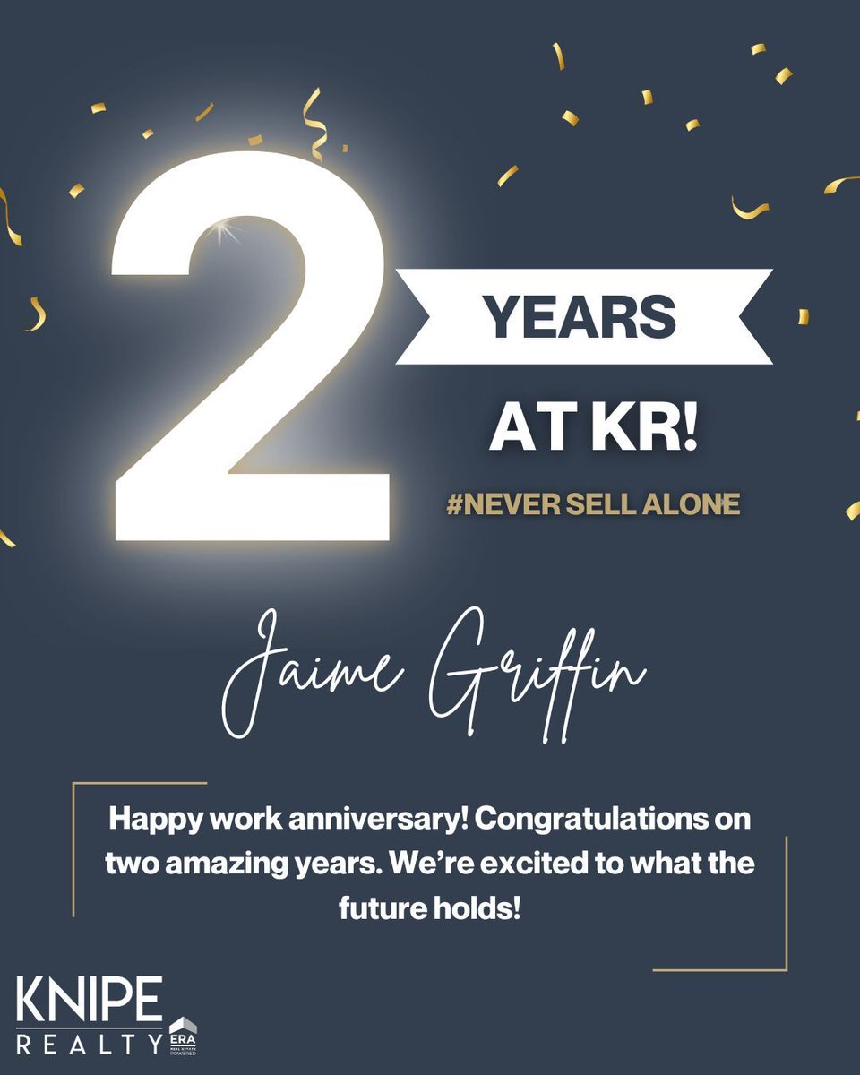 KR_Tweets's tweet photo. Congratulations on two years Jaime! We're excited to see what the future holds!
#WorkAnniversary #KnipeRealty #KnipeLife #RealEstate #OregonRealEstate #ERAPowered https://t.co/jxzcGXy3vd