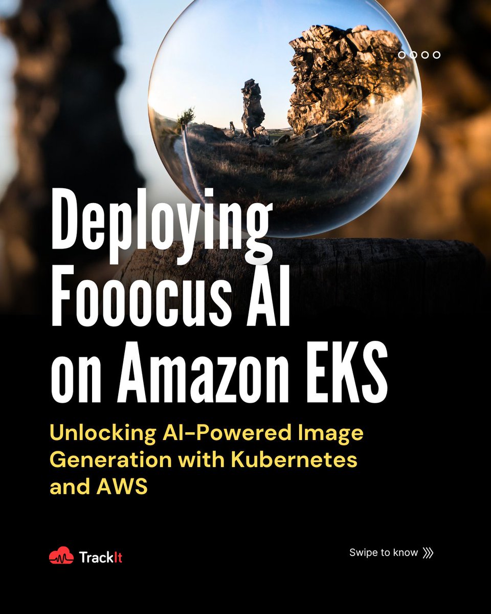 TrackItCloud's tweet photo. AI image generation at scale.
TrackIt deployed Fooocus, a Stable Diffusion-based tool, on Amazon EKS — enabling fast, GPU-accelerated image generation with full scalability.

Explore the solution: https://t.co/tSQmsN1FV0

#AWS #AmazonEKS #AI #ImageGeneration #StableDiffusion https://t.co/SFxXaWloIu