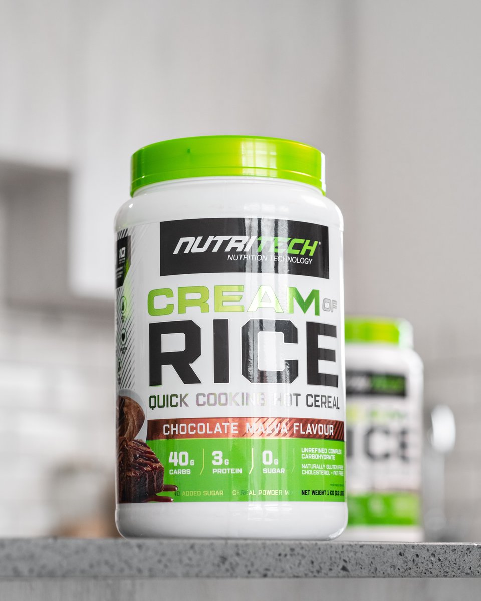 NUTRITECHFIT's tweet photo. Not all carbs are created equal 🥣💪

Whether it’s your first meal or your post-workout refuel, Nutritech Cream of Rice gives your body what it needs - clean &amp; fast digestive carbs!🏃‍♂️💨

Supps &amp; Merch 👇️⁠
https://t.co/K8FoYcPvX2
⁠
#nutritech #CreamOfRice #FuelBetter https://t.co/udag949F4F