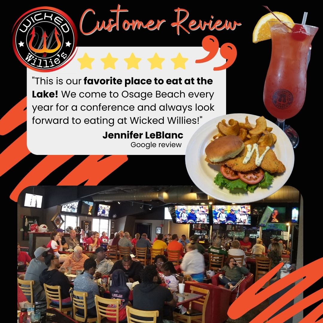 Wicked_Willies's tweet photo. Thanks Jennifer!🤗
We look forward to your next visit!

#RestaurantReviews #LakeOfTheOzarks https://t.co/ySbH89rDR6