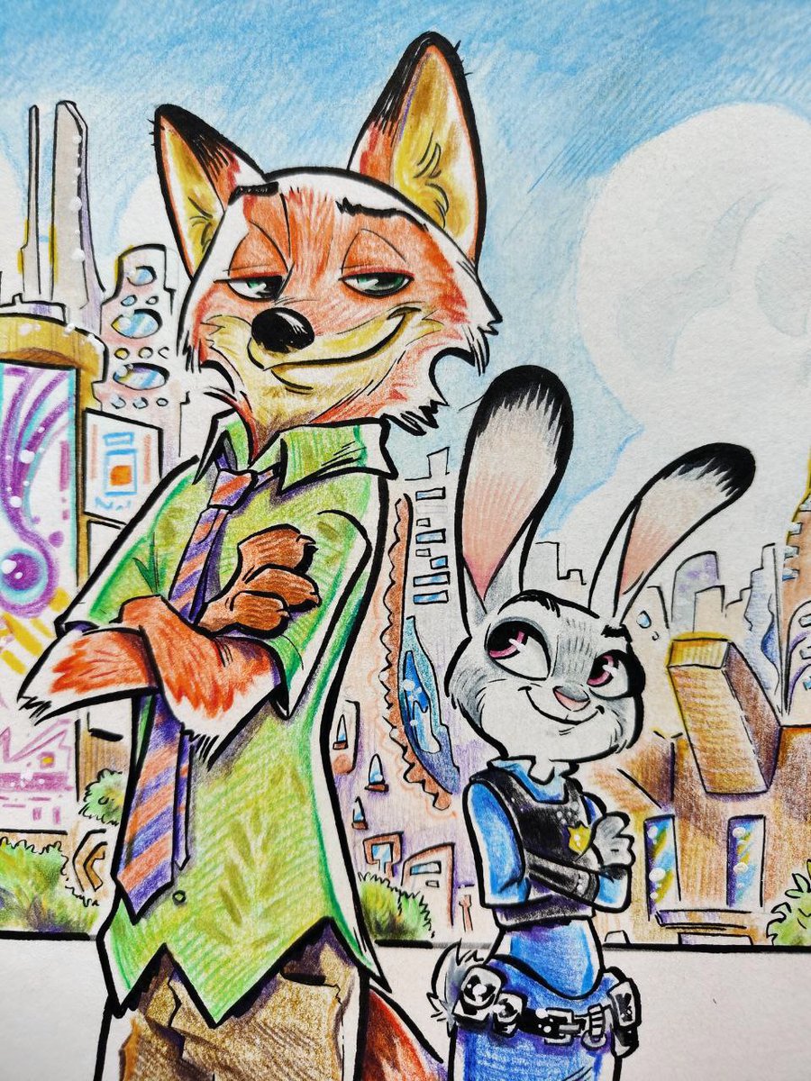 Celebrating the trailer of ZOOTOPIA 2 with a commission made these days.
How much hype do we have? &lt;3
.
#Zootopia2 #zootopia #disneyzootopia