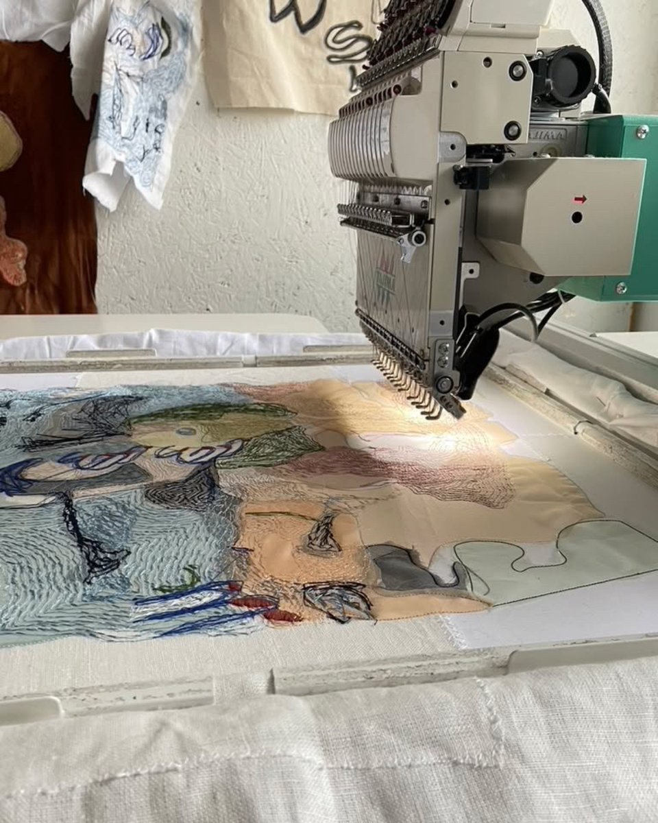 AJSEmbroidery's tweet photo. Client Profile: Sow Studio 🧵🪡

Founded in 2022 in London, blends hand + digital embroidery to create standout work across fashion, interiors, film &amp; more.

Powered by their Tajima TWMX-C1501 machine &amp; Gunold Cotty threads, they’re pushing the creative limits. https://t.co/MQxrBinchA