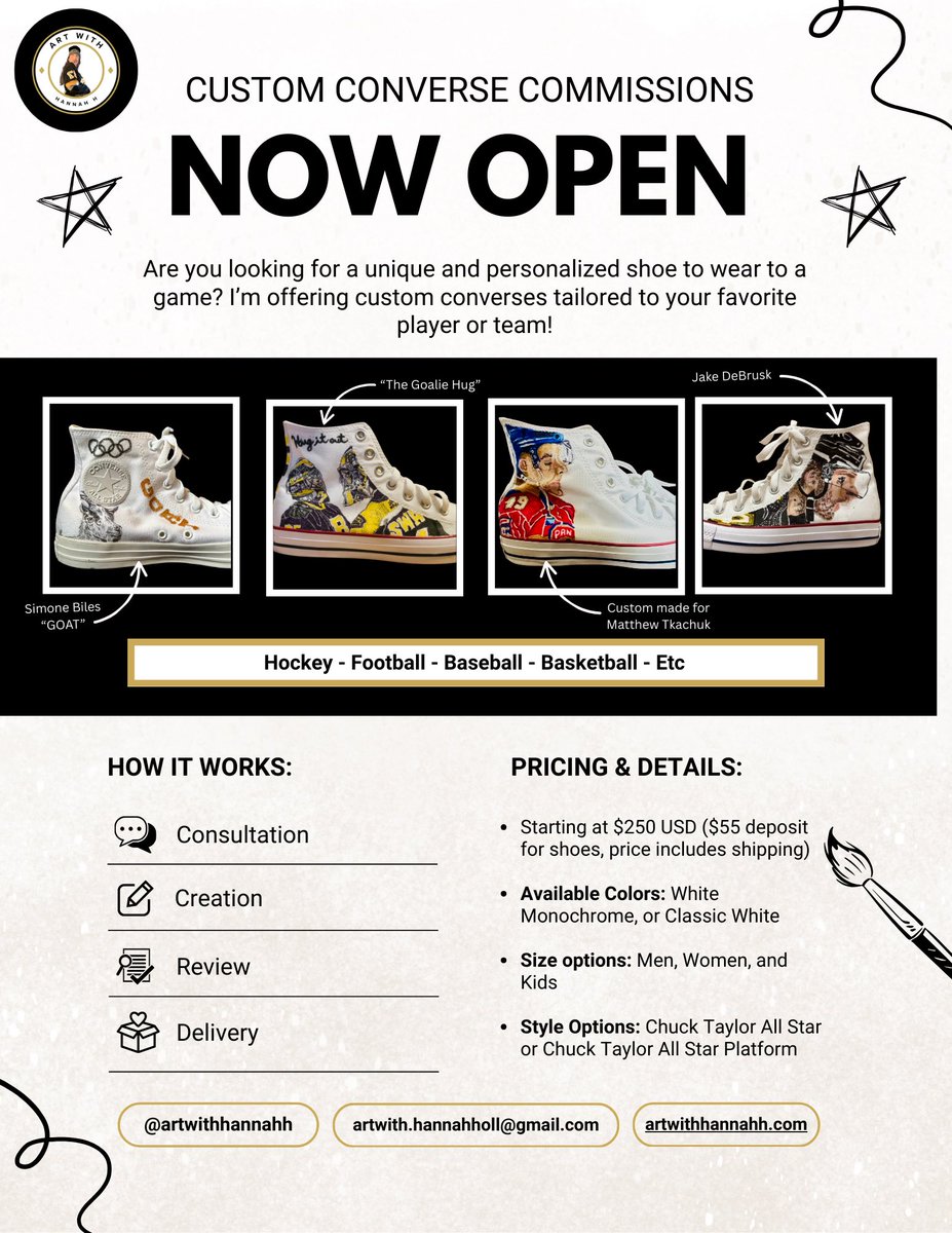 I’m taking commissions for custom converses