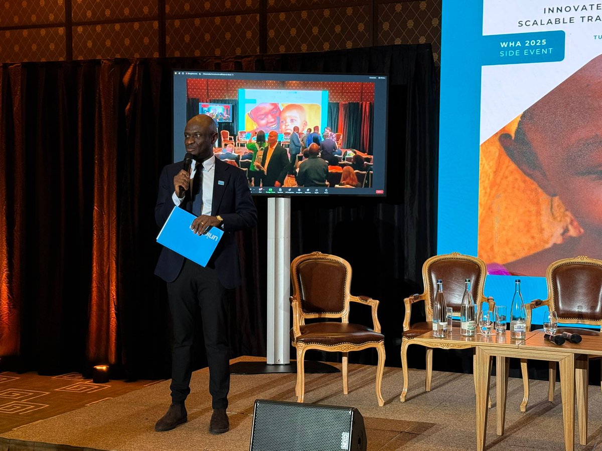 UNICEF Health (@unicefhealth) on Twitter photo Today at #WHA78!
Our Associate Director of Health, <a href="/f_shafique/">Fouzia Shafique</a>, joined the high-level session "Innovate to Scale: Bending the Curve on Health and MNCH SDGs."
Hosted by <a href="/UNICEF/">UNICEF</a> and <a href="/HIExinno/">Health Innovation Exchange</a>, the session showcased how transformative health solutions can drive real change for Today at #WHA78!
Our Associate Director of Health, <a href="/f_shafique/">Fouzia Shafique</a>, joined the high-level session "Innovate to Scale: Bending the Curve on Health and MNCH SDGs."
Hosted by <a href="/UNICEF/">UNICEF</a> and <a href="/HIExinno/">Health Innovation Exchange</a>, the session showcased how transformative health solutions can drive real change for