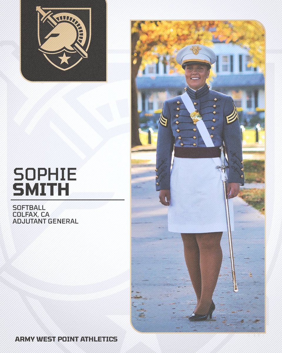 𝑺𝒆𝒏𝒊𝒐𝒓 𝑺𝒑𝒐𝒕𝒍𝒊𝒈𝒉𝒕: 𝑺𝒐𝒑𝒉𝒊𝒆 𝑺𝒎𝒊𝒕𝒉

Leading  to graduation, we will be celebrating all of our firsties graduating! First is Sophie Smith, who will be branching Adjutant General! Congrats Sophie, and thank you for an incredible four years‼️

#GoArmy