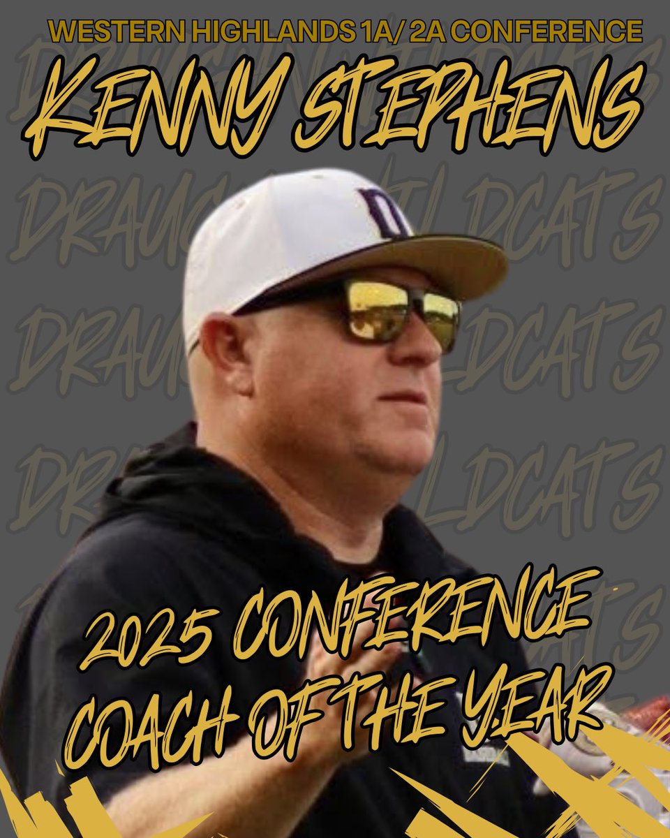 Draughn Baseball (@draughnbaseball) on Twitter photo Congratulations to Coach <a href="/kstephens2343/">Kenny Stephens</a>, who was recently selected as Conference Coach of the Year. He was able to take a team that only had 3 returning players who had ever even played in a varsity baseball game and lead that team to a 4th straight conference championship! Congratulations to Coach <a href="/kstephens2343/">Kenny Stephens</a>, who was recently selected as Conference Coach of the Year. He was able to take a team that only had 3 returning players who had ever even played in a varsity baseball game and lead that team to a 4th straight conference championship!