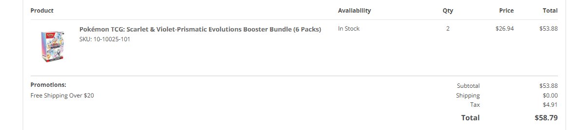 lodixcsoccer's tweet photo. @PokemonRestocks Just keep trying to hit the add, it worked! https://t.co/TXAg2dAeU8