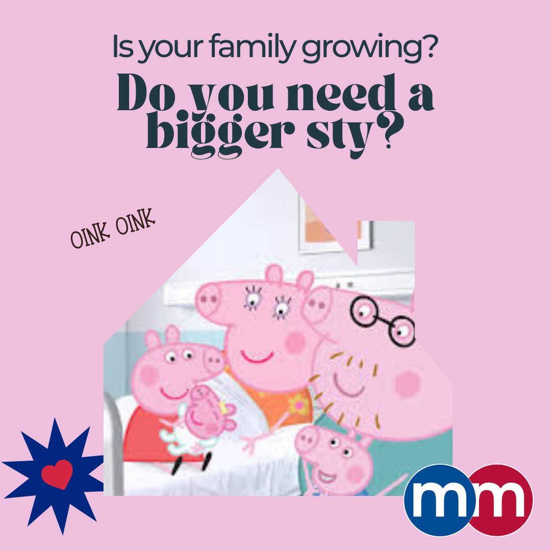 Whether your little piggies are growing, you're adding to the team, or you  need more oink-worthy space (or a bigger garden for muddy puddles)! We are  here to help you rent or sell because every piggy deserves a little more room to snort, snuggle and splash. LARN 1902060