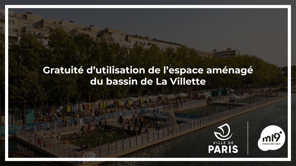 #CAParis19 | Baignade estivale gratuite au bassin de la Villette du 5 juillet au 31 août !
Une offre de fraîcheur accessible à toutes et tous, au cœur de l'arrondissement.