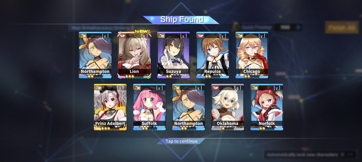 JamesDigi's tweet photo. Got Lion right away but took a lot to get Meta as usual.
180 Pulls 
Lion = 2, 26
Cleopatra = 32, 37, 90
Gallant = 39, 81, 97, 144, 145
Glorious Meta = 172
#AzurLane 
Got lucky with the skin pack as well and got the Trafalgar L2D skin. https://t.co/mbDEVjMgKU