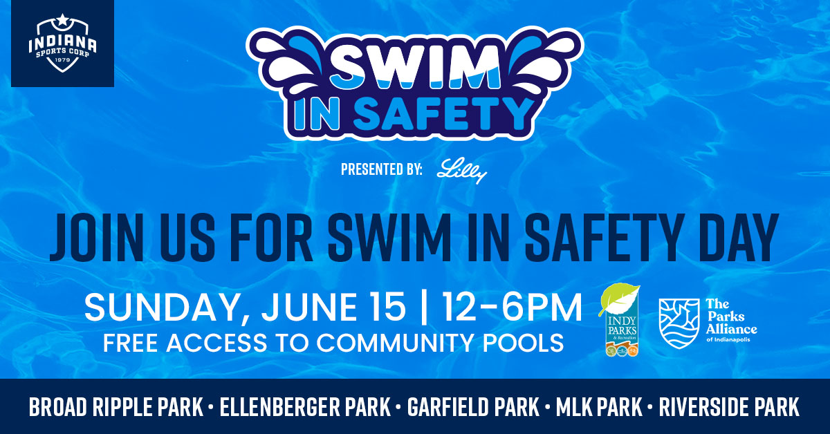 Mark your calendars: Swim IN Safety Day presented by <a href="/EliLillyandCo/">Eli Lilly and Company</a> is June 15! 💧

We’re teaming up with <a href="/IndSportsCorp/">Indiana Sports Corp</a> and <a href="/IndyParksandRec/">Indy Parks🌲</a> to offer free access to five local pools for one special day.

Make safety a priority this summer! Register now: bit.ly/43jcQPG