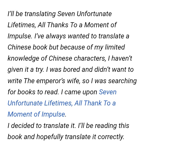 yueyawans's tweet photo. crying oomf was complaining to me ab the lyst novel trans so i read the eng and cn one and almost vomitted blood also this translator note omfg do not touch novels if you can't speak the language well because i compared them &amp; there was a mistrans from the first 2 paras on 😭😭 https://t.co/wsn1bx81vu