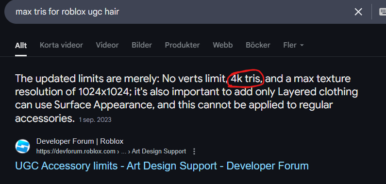 natpat05's tweet photo. @dibbles_ Hello UGC creator here, trust me we want to make more details on the back but roblox only allows us to have 4k TRIS which makes it so we have to compress it by a  ton and makes it really spiky and weird. This is why we focus on the front since thats what most people will look at https://t.co/mNIWQLjUik