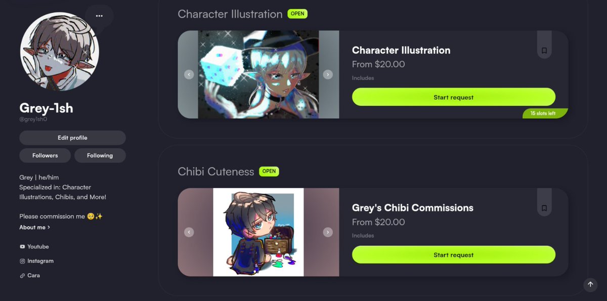 VGen Commissions are Open! ✨

VGen: vgen.co/grey1sh0

#VGenOpen #VGenComms #commissionopen #Commission