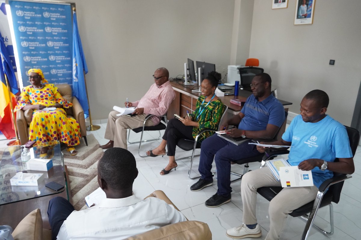 OmsTchad's tweet image. 📍15 mai 2025 | N'Djamena
 🤝 Le Dr @BlancheAnya (@omsTchad) a rencontré l’Association des Chercheurs en Science pour la Santé (#ACST). Au cœur des échanges : enjeux sanitaires au Tchad &amp;amp; perspectives de collaboration OMS–ACST.
#Santé #Recherche #Tchad #OMS