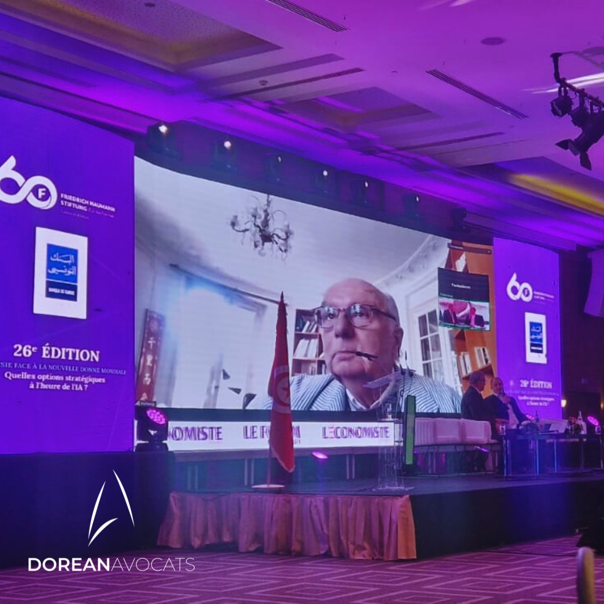 📍Le cabinet <a href="/DoreanAvocats/">Dorean Avocats</a>  était présent ce 20 mai au 26e Forum de <a href="/economiste_magh/">L'Economiste Maghrébin</a> à #Tunis 🇹🇳. Pour poursuivre la conversation avec nous, contactez Maître Zeineb Ben Ayed (z.benayed@dorean.law).