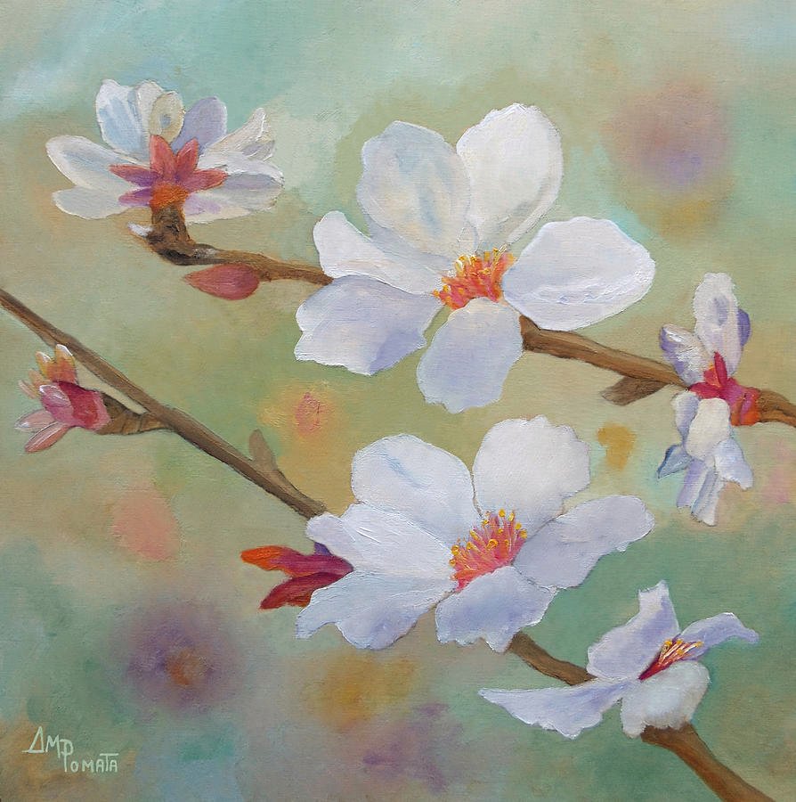 This is my painting "Almond Blossoms III".