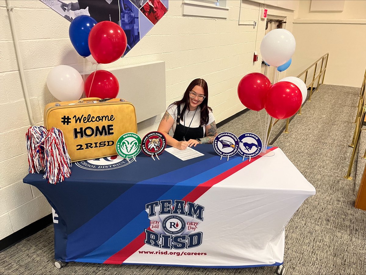 Professional Learning RISD (@plinrisd) on Twitter photo <a href="/RichardsonISD/">Richardson ISD</a> is proud to sign several Dallas College residents today as new RISD employees for next year! Welcome to Team RISD! ❤️💙❤️💙 <a href="/RISD_HR/">RISD Human Resources</a> #risdbetheone #risdweareone #risdnewhire <a href="/IamBranum/">Tabitha Branum</a> <a href="/RichardsonISD/">Richardson ISD</a> is proud to sign several Dallas College residents today as new RISD employees for next year! Welcome to Team RISD! ❤️💙❤️💙 <a href="/RISD_HR/">RISD Human Resources</a> #risdbetheone #risdweareone #risdnewhire <a href="/IamBranum/">Tabitha Branum</a>
