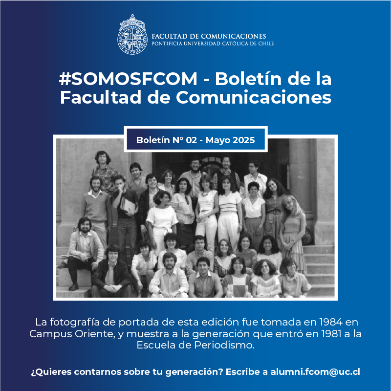 fcomuc's tweet photo. 📰 Nuevo número del boletín #SOMOSFCOM. En esta edición encontrarás noticias como la destacada posición de nuestra Facultad en el Ranking QS 2025, inspiradoras historias de alumnis FCOM, recomendaciones, actividades y mucho más.

Lee la edición n° 2 acá: https://t.co/HQBrLuS9OT https://t.co/pS1SAU6oH4