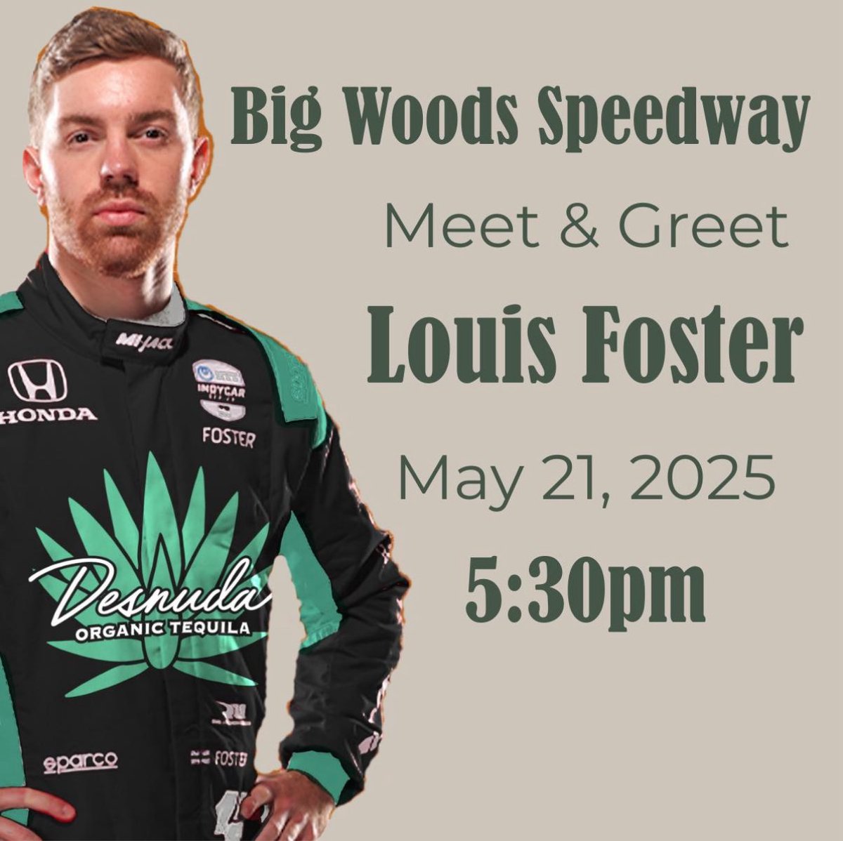 Rahal Letterman Lanigan Racing (@rllracing) on Twitter photo Meet & Greet this Wednesday @ 5:30pm with <a href="/_LouisFoster/">Louis Foster</a>🤳
📍Big Woods Speedway
We can’t wait to see you there! Meet & Greet this Wednesday @ 5:30pm with <a href="/_LouisFoster/">Louis Foster</a>🤳
📍Big Woods Speedway
We can’t wait to see you there!