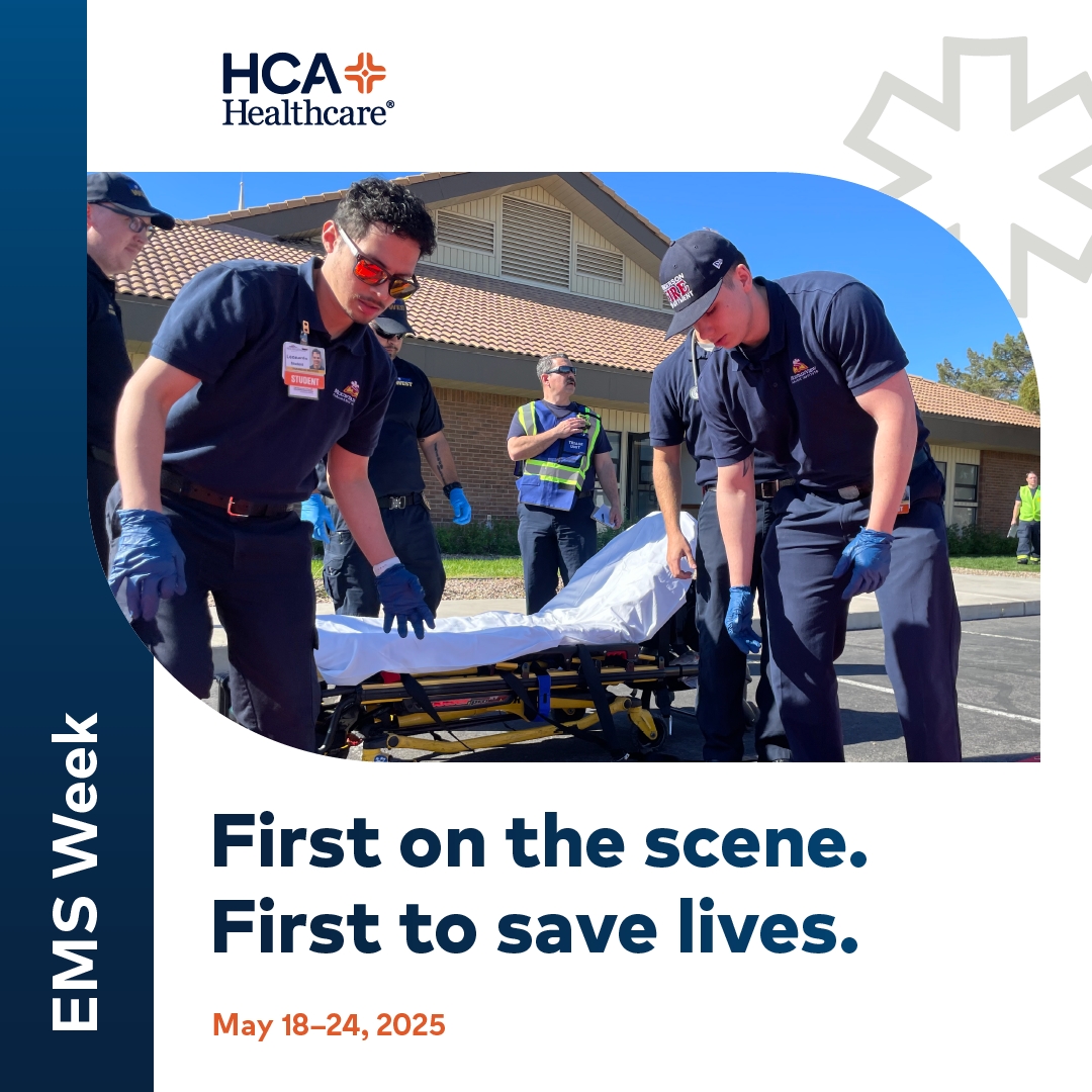 During National EMS Week, celebrated May 18-24, MountainView joins our broader HCA Healthcare organization in recognizing the unwavering commitment &amp; courage of our first responders. Thank you for the lifesaving care you provide today and every day.

#HealthierTomorrows #EMSWeek