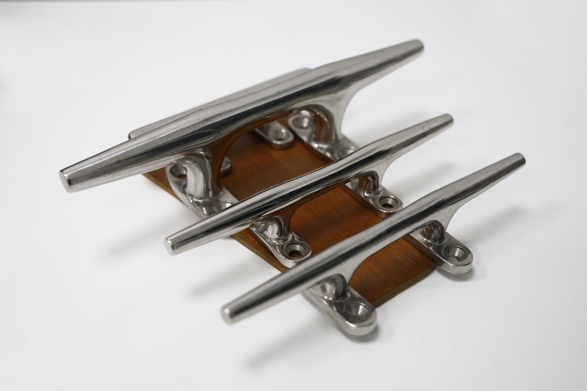 Level up your boat with our premium stainless steel cleats! Crafted from marine-grade 316 SS for max corrosion resistance &amp; durability. ⚓️

Find the perfect fit for your deck! 👇🌊
suncorstainless.com/steel-product-…

#Cleat #Marine #Boat #DeckHardware #StainlessSteel #BoatingLife #Boating