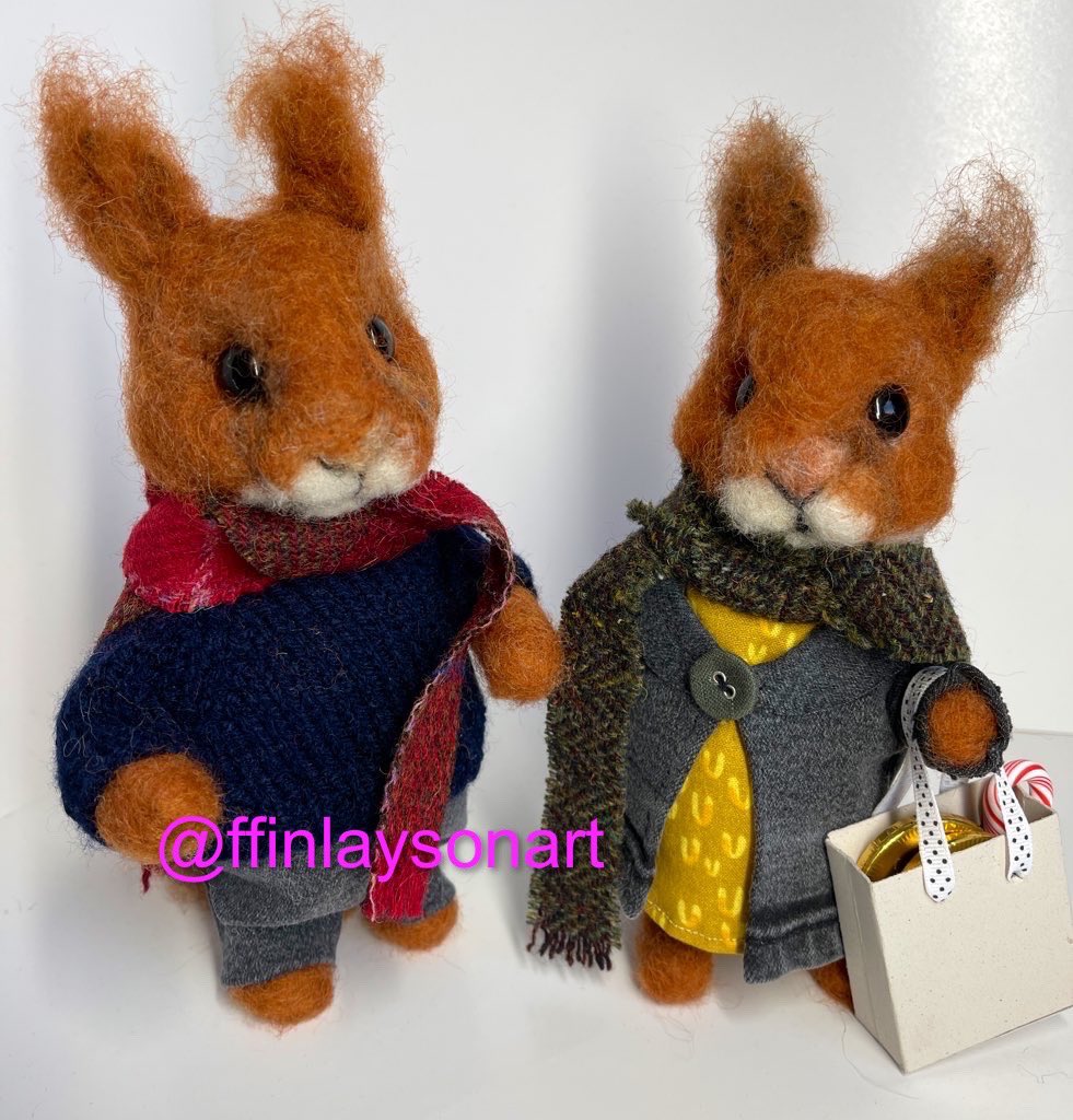 ffinlaysonart's tweet photo. A selection of needle felted Squirrels! https://t.co/KXxQqxDSeg