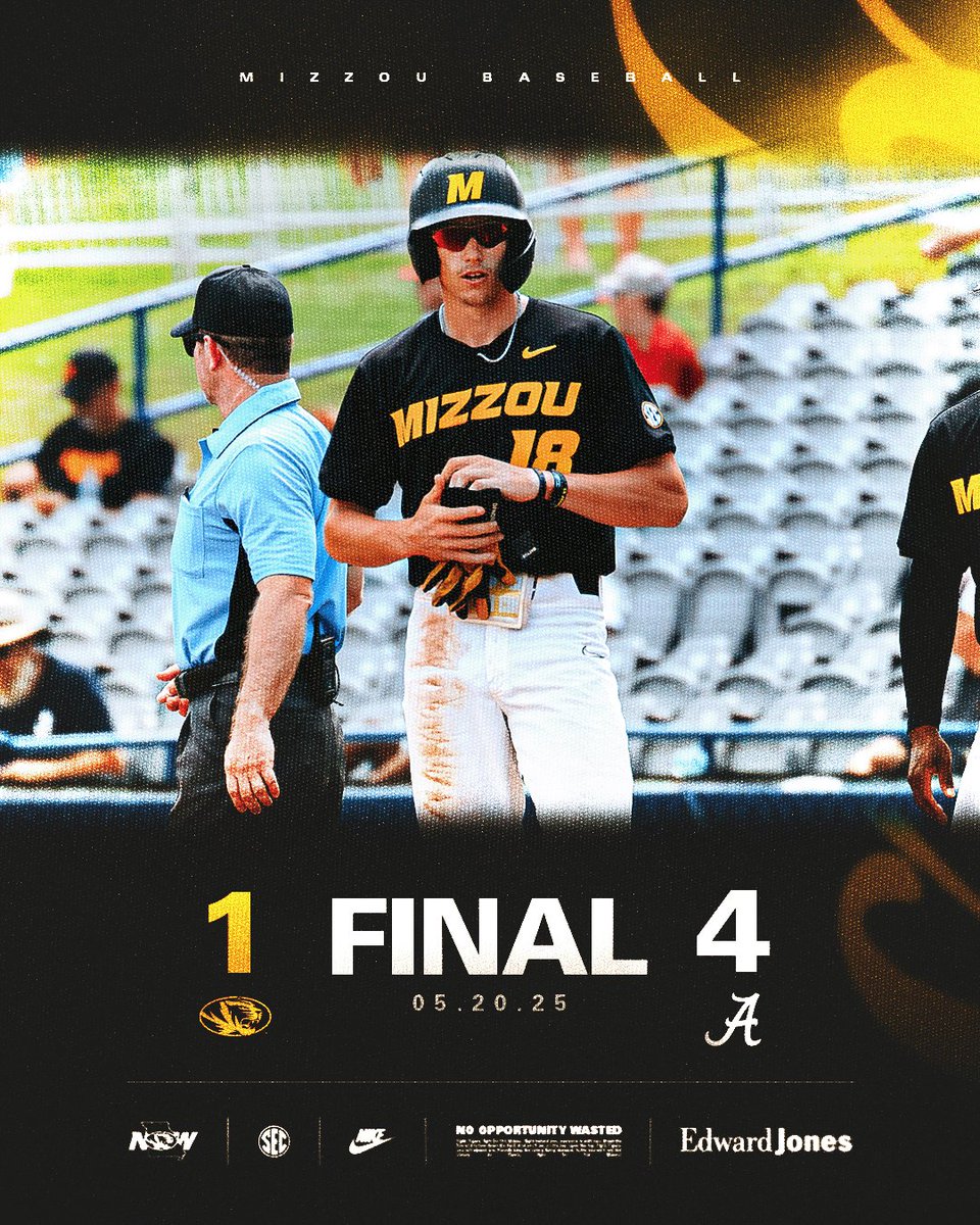 MizzouBaseball's tweet image. Final from Hoover.
๐๐๐ฏ๐ฏ๐ค๐ช๐๐๐ | ๐ฏโพ๏ธ