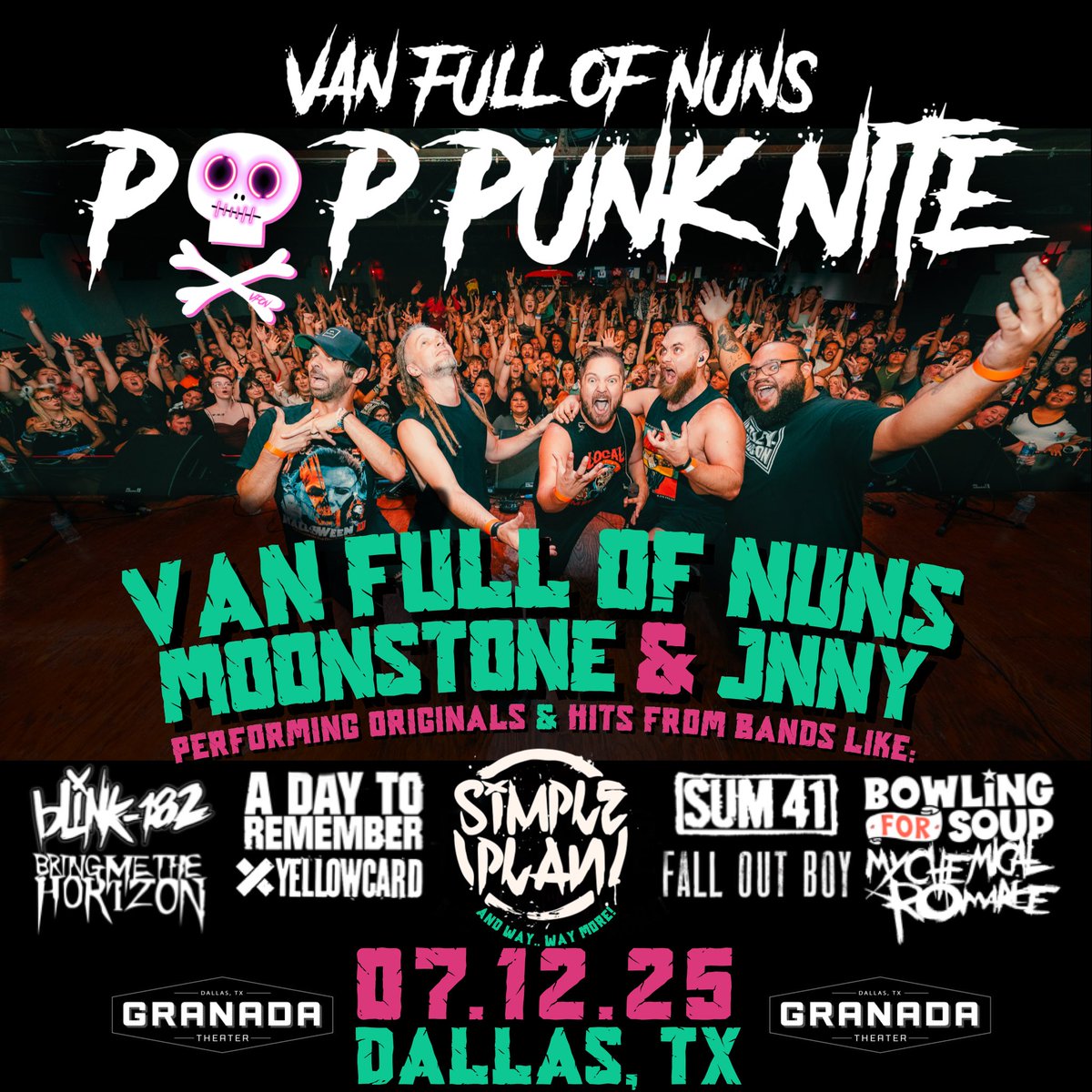Dallas, we are so back and bringing along some of the best DFW artists there are! 

See you July 12th <a href="/granadatheater/">Granada Theater</a> 

Tickets: vanfullofnuns.com/upcoming-shows