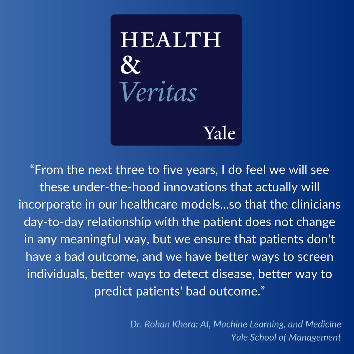 CarDS Lab (@cards_lab) on Twitter photo 🎙️ On the <a href="/YaleSOM/">Yale School of Management</a> Health & Veritas podcast, <a href="/rohan_khera/">Rohan Khera</a> shares how AI will reshape care behind the scenes—enabling scalable screening, earlier detection & better outcome prediction, without disrupting the clinician-patient relationship💡🩺
🔗 Listen: cards-lab.org/podcasts 🎙️ On the <a href="/YaleSOM/">Yale School of Management</a> Health & Veritas podcast, <a href="/rohan_khera/">Rohan Khera</a> shares how AI will reshape care behind the scenes—enabling scalable screening, earlier detection & better outcome prediction, without disrupting the clinician-patient relationship💡🩺
🔗 Listen: cards-lab.org/podcasts