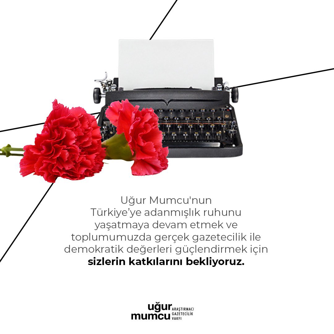 Sevgili Uğur Mumcu Araştırmacı Gazetecilik Vakfı Dostları,

Uğur Mumcu’nun mirasını yaşatmak ve araştırmacı gazetecilik ile demokrasi ideallerini gelecek nesillere aktarmak için kurulan um:ag Vakfı olarak, sizlerin desteğine ihtiyacımız var. Mumcu’nun cesur ve ilkeci gazetecilik
