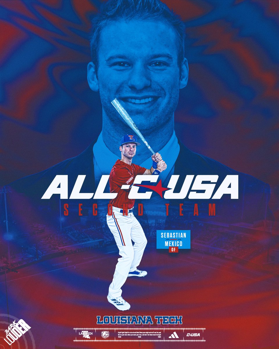 LATechBSB's tweet photo. Your 2025 All-@ConferenceUSA Second Team selections 🏆

✅ @SebMexico24 
✅ @BrooksRoberson3 
✅ @HawseyTrey https://t.co/ljVmKKqXLo