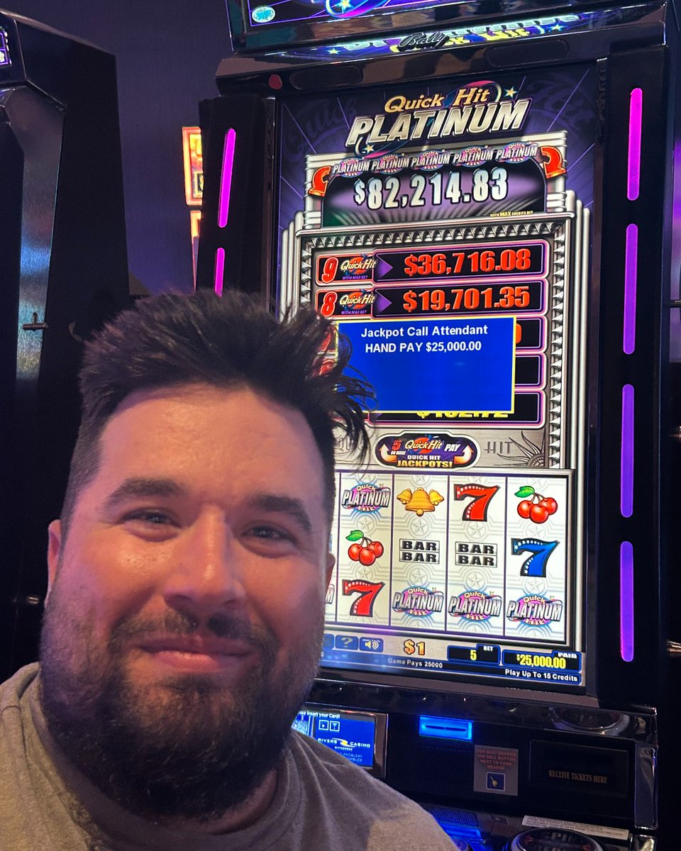 WinBigRivers's tweet image. 🤩 $25,000 JACKPOT WINNER! 🎉
#QuickHit
Gambling problem? Call 1-800-Gambler.
