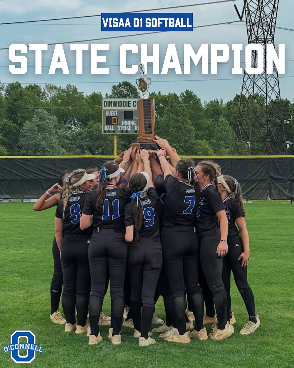 🥎 Congratulations to <a href="/DJOSoftball/">O’Connell Softball</a> on winning the VISAA D1 State Championship! The Knights defeated St. Catherine 1-0 in a thrilling final on Friday. This was their 29th state title in the last 32 championships, capped off an undefeated season, and was their 75th straight win.