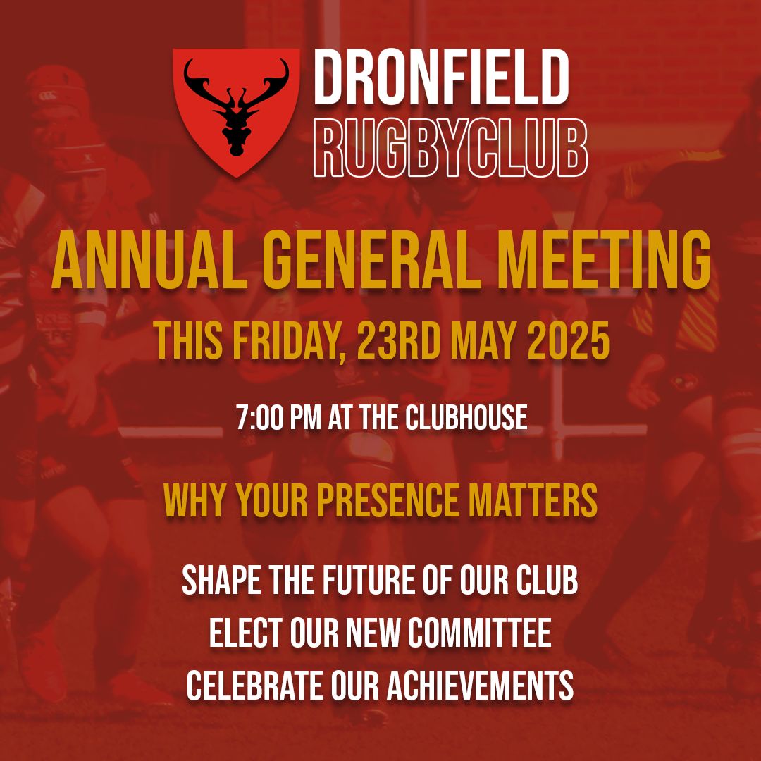 🔴⚫️ ANNUAL GENERAL MEETING This Friday, 7pm at the club.

#upthedron