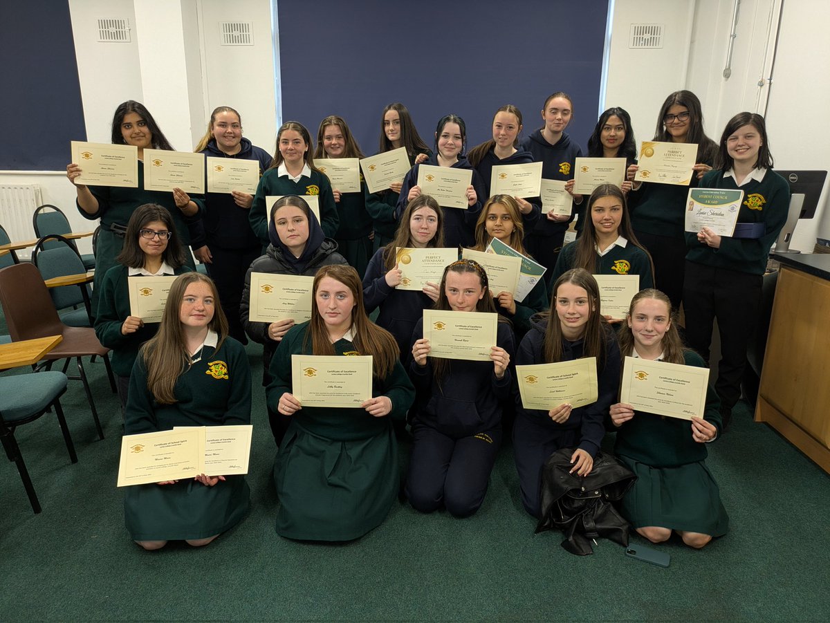 Our 3rd Years had their last assembly as Junior Cycle students today. Awards were given out to students who showed fantastic dedication, hard work, school spirit and aptitude in certain subjects. Well done, girls, and best of luck on your Junior Cycle examinations in June!