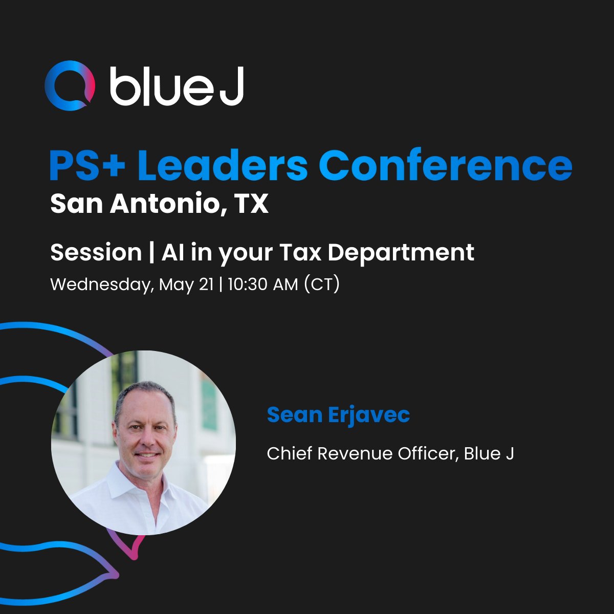 BlueJLegal's tweet image. We’re live at #2025psplusleadersconference in San Antonio! Interested in learning how technology is transforming tax? Join our session on AI in Your Tax Department—tomorrow at 10:30 AM (CT)—or stop by the Blue J booth for a live demo.
#confidenceinmotion #TaxTech