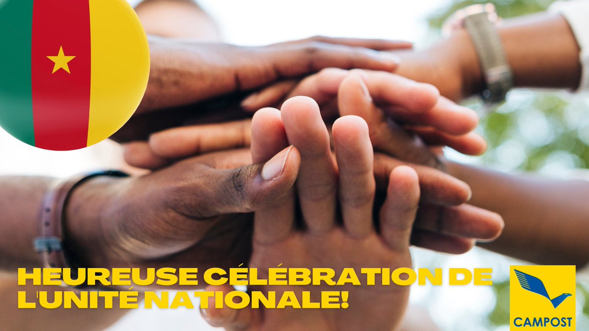 Belle fête de l'unité à tout le peuple camerounais! #20mai #CAMPOST