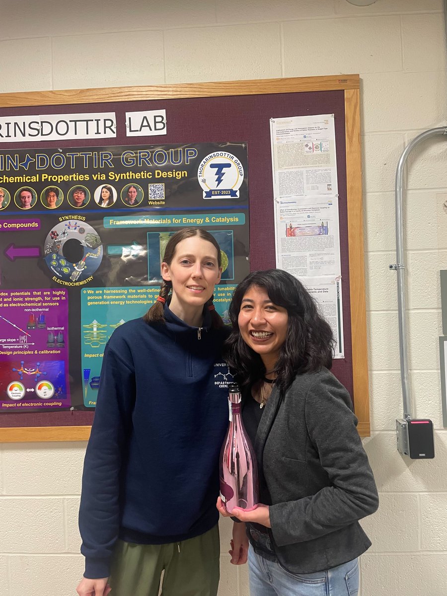 Big day for my group <a href="/aet_group_UofR/">The Thorarinsdottir Group</a> <a href="/URochesterChem/">University of Rochester Chemistry Department</a>  yesterday when my first graduate student, Daniela Carmona-Pérez, passed her candidacy exam with flying colors! 🎉  Stay tuned for her next paper! (coming soon)