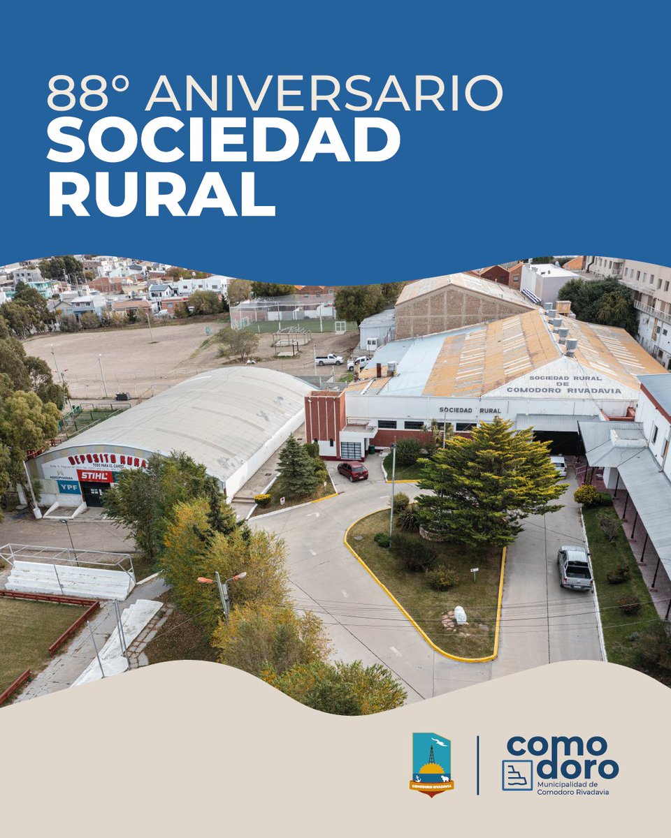 Felicitamos a la Sociedad Rural Comodoro Rivadavia en un nuevo aniversario. Su compromiso con el desarrollo del campo patagónico fortalece el crecimiento de nuestra ciudad.

Agradecemos a sus socios y colaboradores por su valioso trabajo.