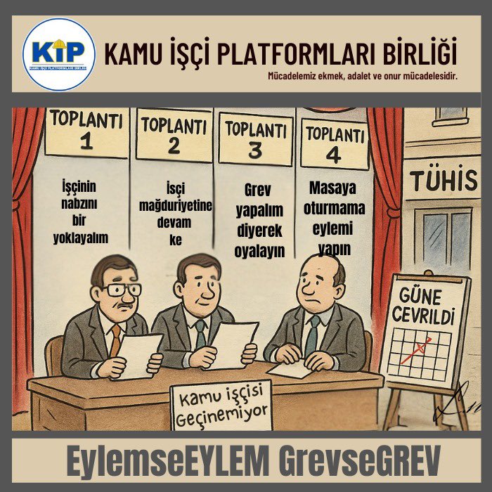 <a href="/hasanatak026/">Hasan Atak</a> 👇🏽Kamu İşçileri,hayal kırıklığı değil 
✅Vergide Adalet 
✅Refah payı
✅Haftalık 40 saat çalışma
✅Tayin Hakkı
✅Meslek kodları
✅İş-risk-yıl-kıdem farkı
✅Yakacak yardımı
✅ Sendika Aidat indirimi
✅ Delegasyon sistemi
✅ Statü,unvan değişikliği
🌹EylemseEYLEM GrevseGREV