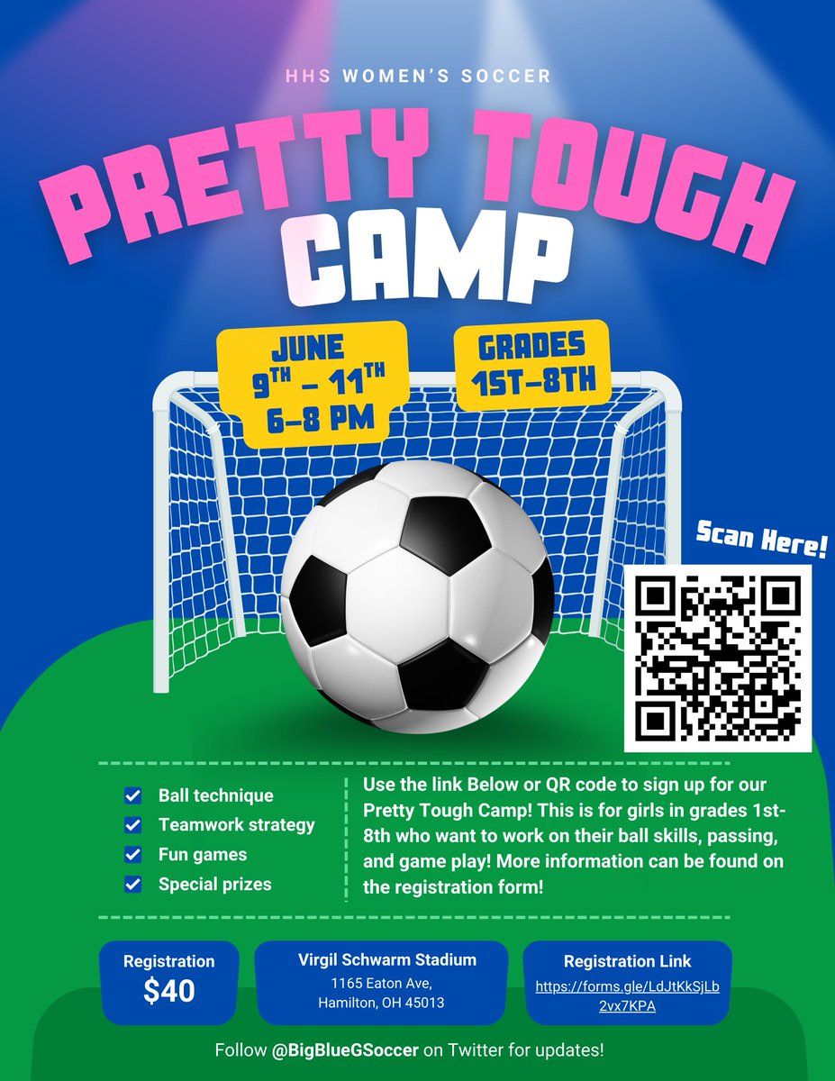 Don’t forget to sign up for Pretty Tough Camp! #BigBlue