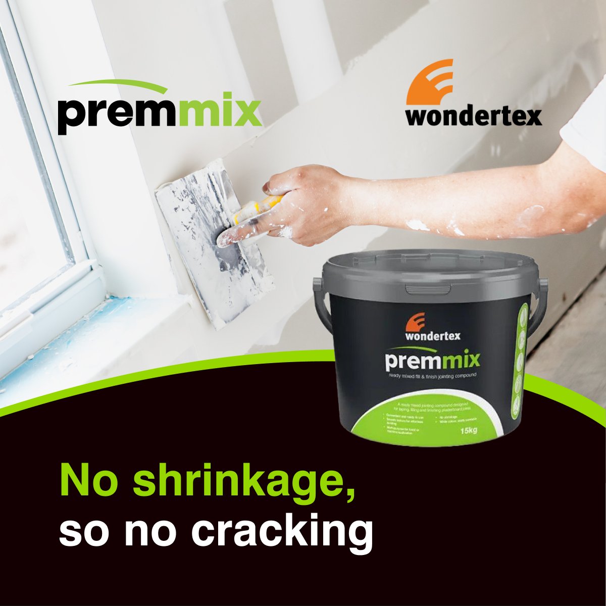 Wondertex_UK's tweet image. Our ready mixed jointing compound, premmix, boasts minimal shrinkage so no cracking. There's no way premmix will crack and break out, so no more costly return visits 👌

Find out more ⬇️
hubs.ly/Q03njn_Y0 

#premmix #YouAreGoingToLoveIt